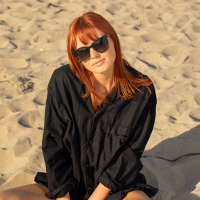 Alaina - Ivory Tortoise / Walnut Wood  Sunglasses