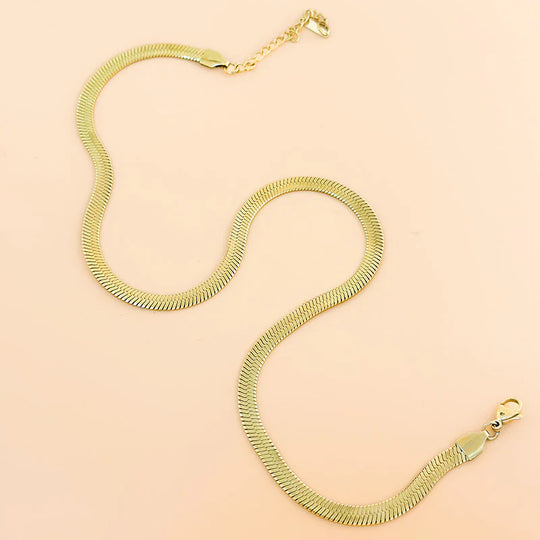 Gold Flat Snake Chain
