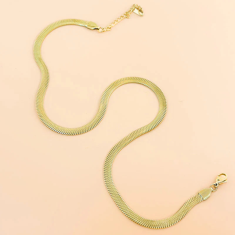 Gold Flat Snake Chain
