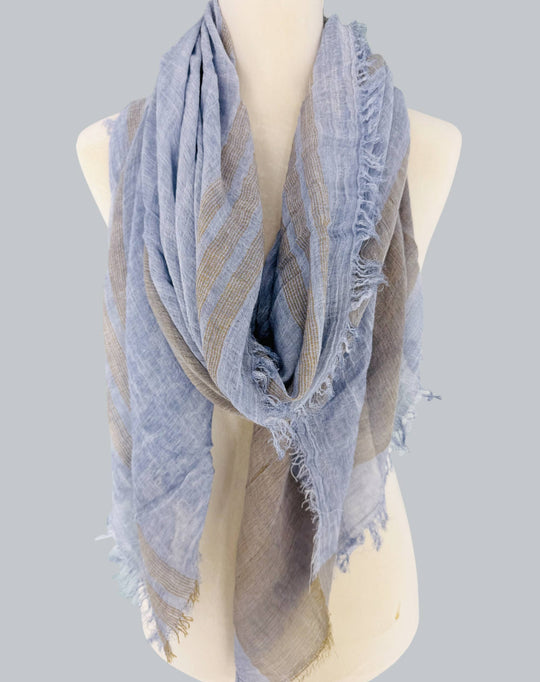 Stonewash Vintage Feel Frayed Scarf