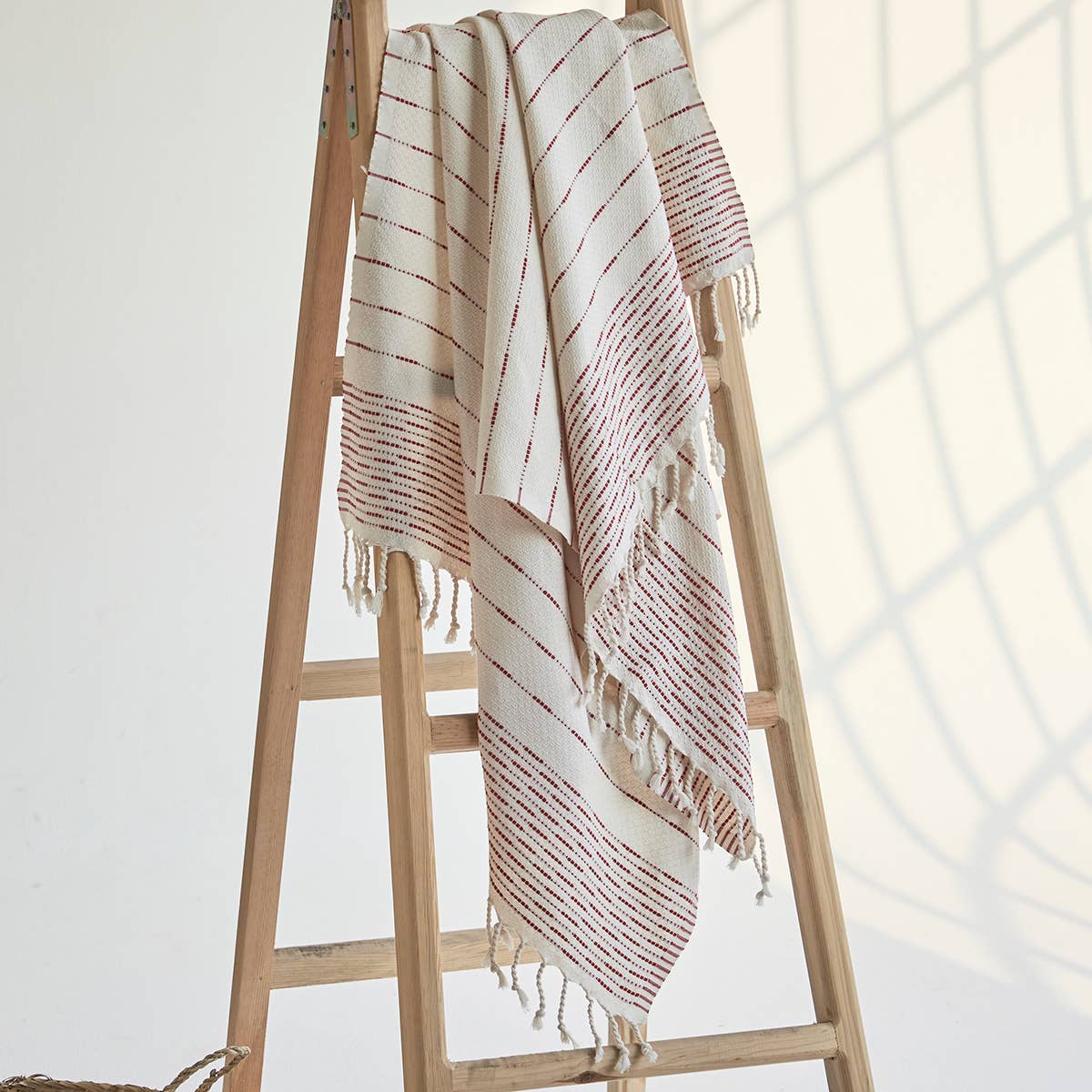 Red Accent Light Weight Turkish Towel