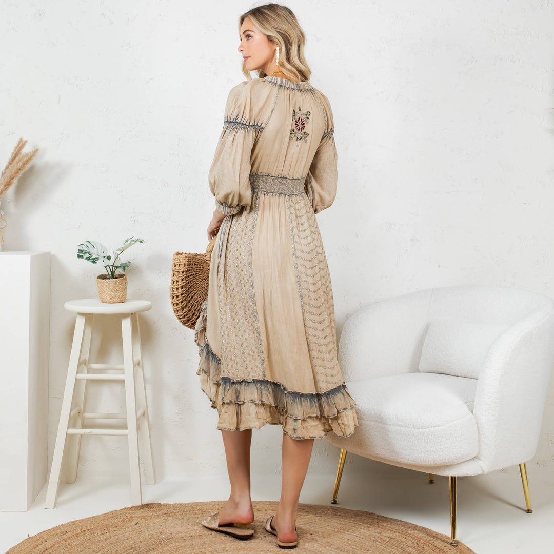 V-Neck Boho Dress