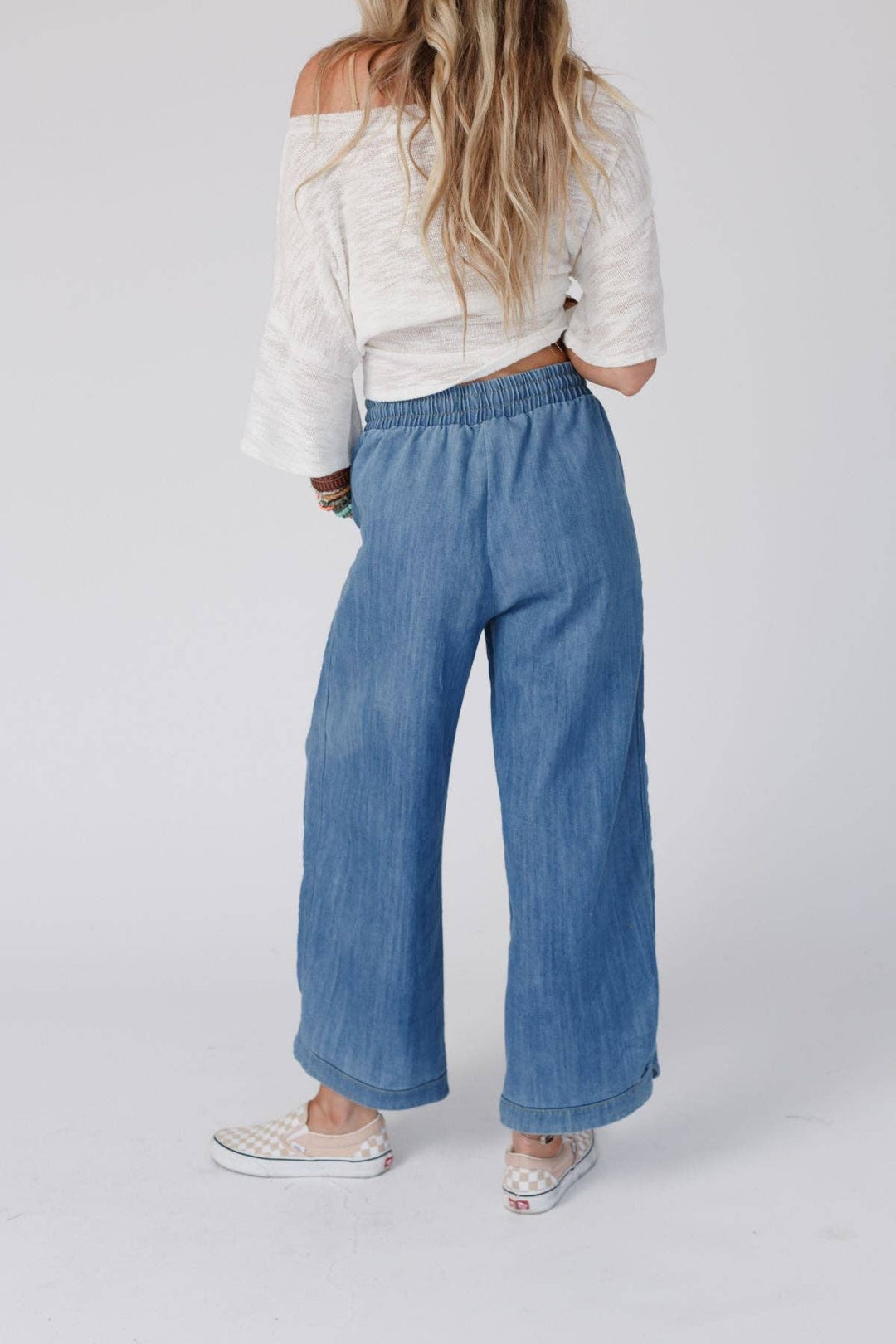 So Comfy Wide Leg Cropped Denim Pant