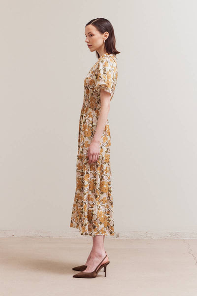 Raglan Sleeve Maxi Tiered Dress
