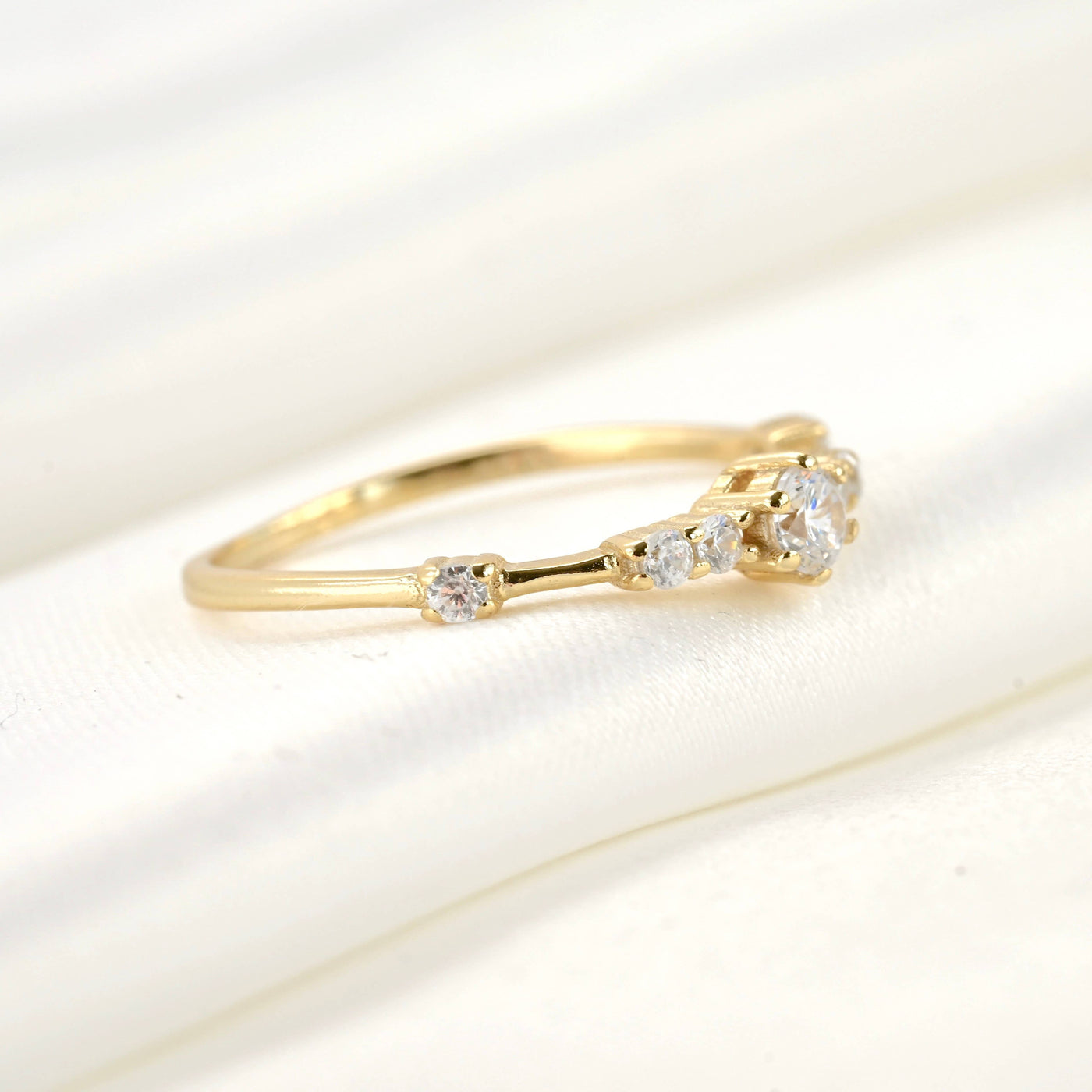 Sterling Silver Cluster CZ Ring