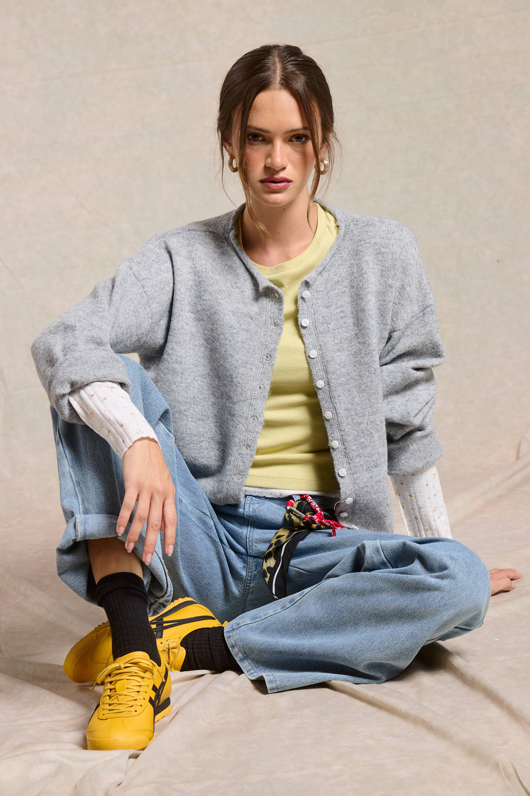Essential Button Down Cardigan Top
