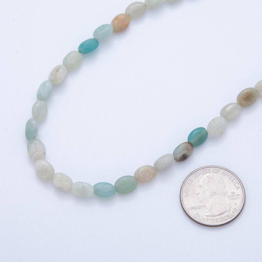 Oblong Amazonite Beaded Necklace