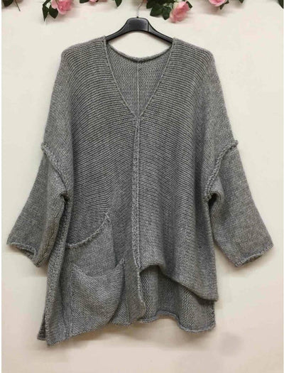 Alpaca Blend Asymmetrical Sweater