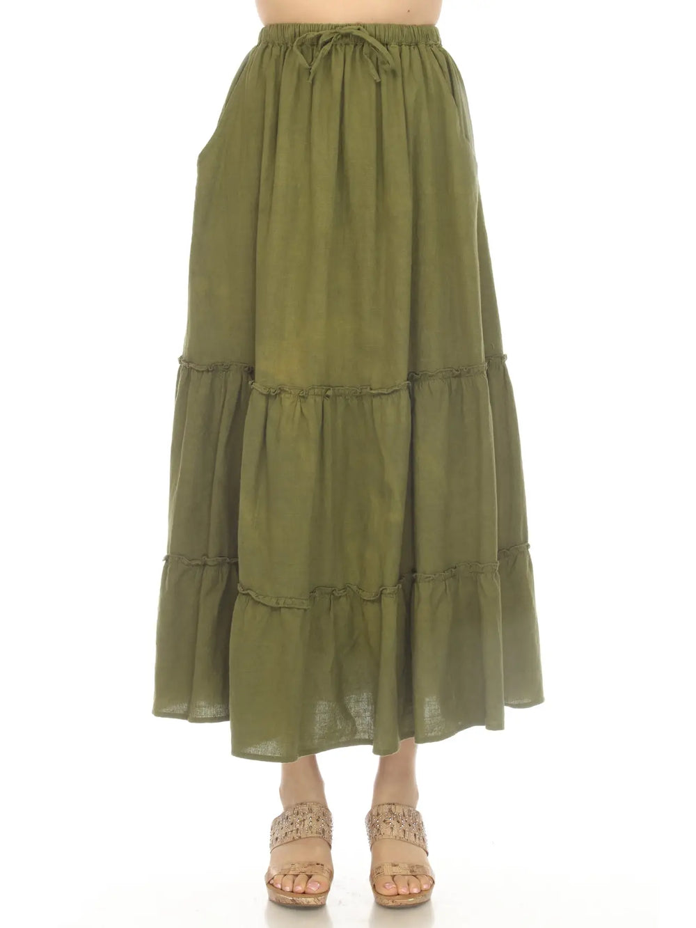 Homespun Tiered Maxi Skirt
