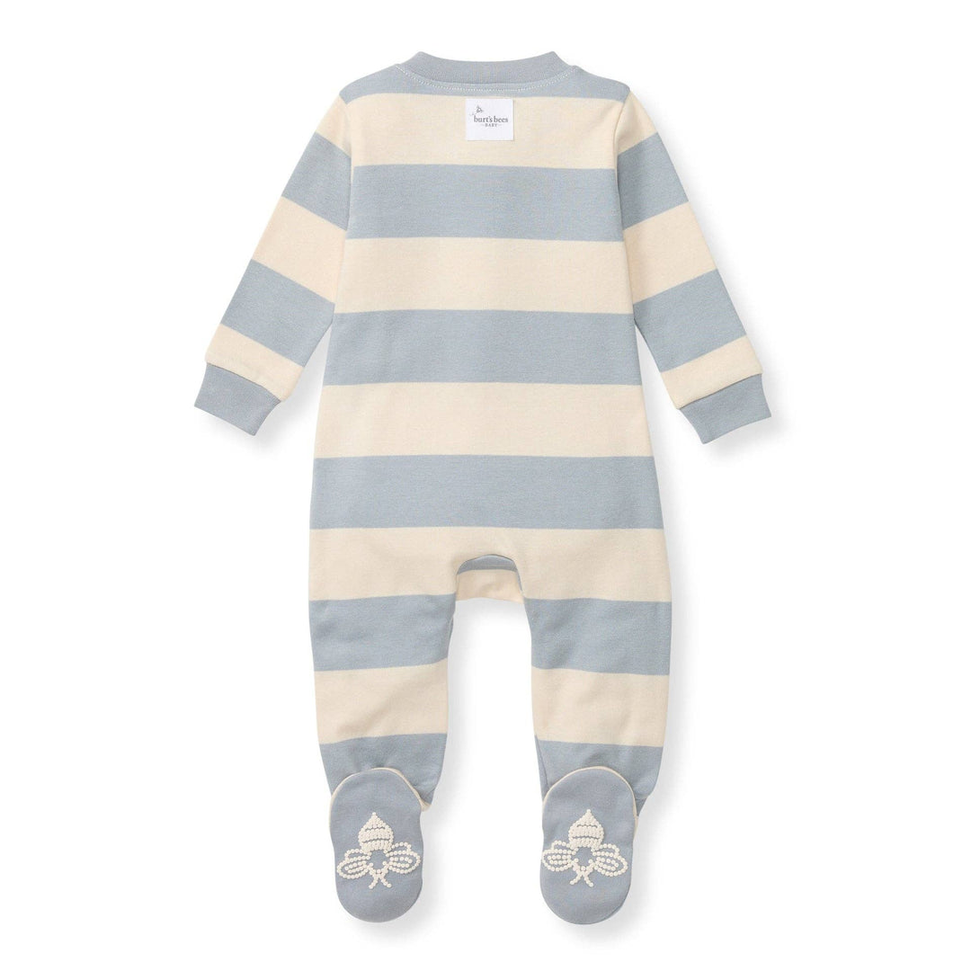 Quarry Rugby Stripe Organic Cotton Sleep & Play