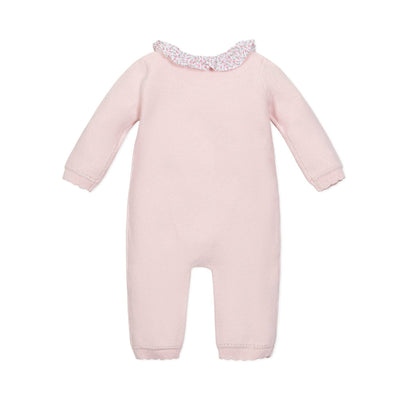 Organic Ruffle Collar Sweater Romper