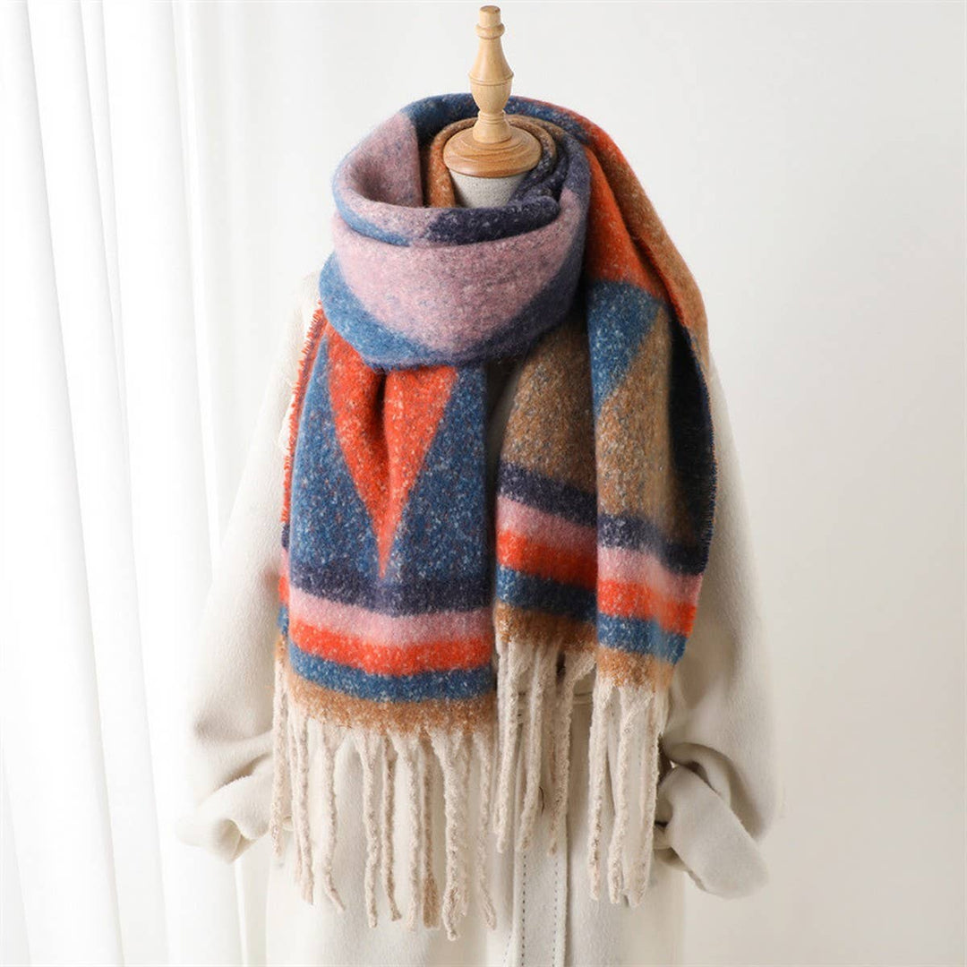 Triangle Fringe Winter Scarf