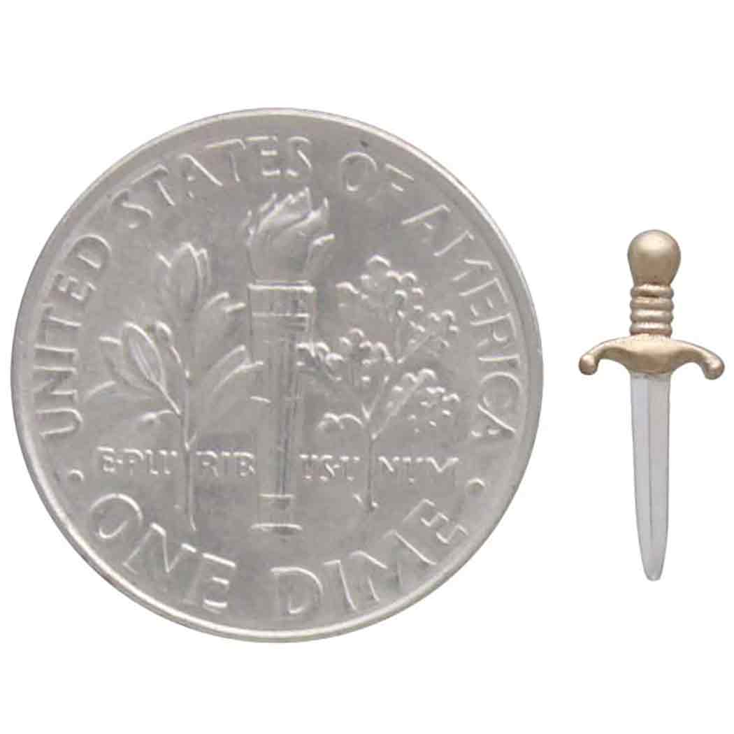 Mixed Metal Mini Dagger Post Earrings