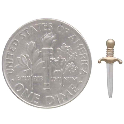 Mixed Metal Mini Dagger Post Earrings