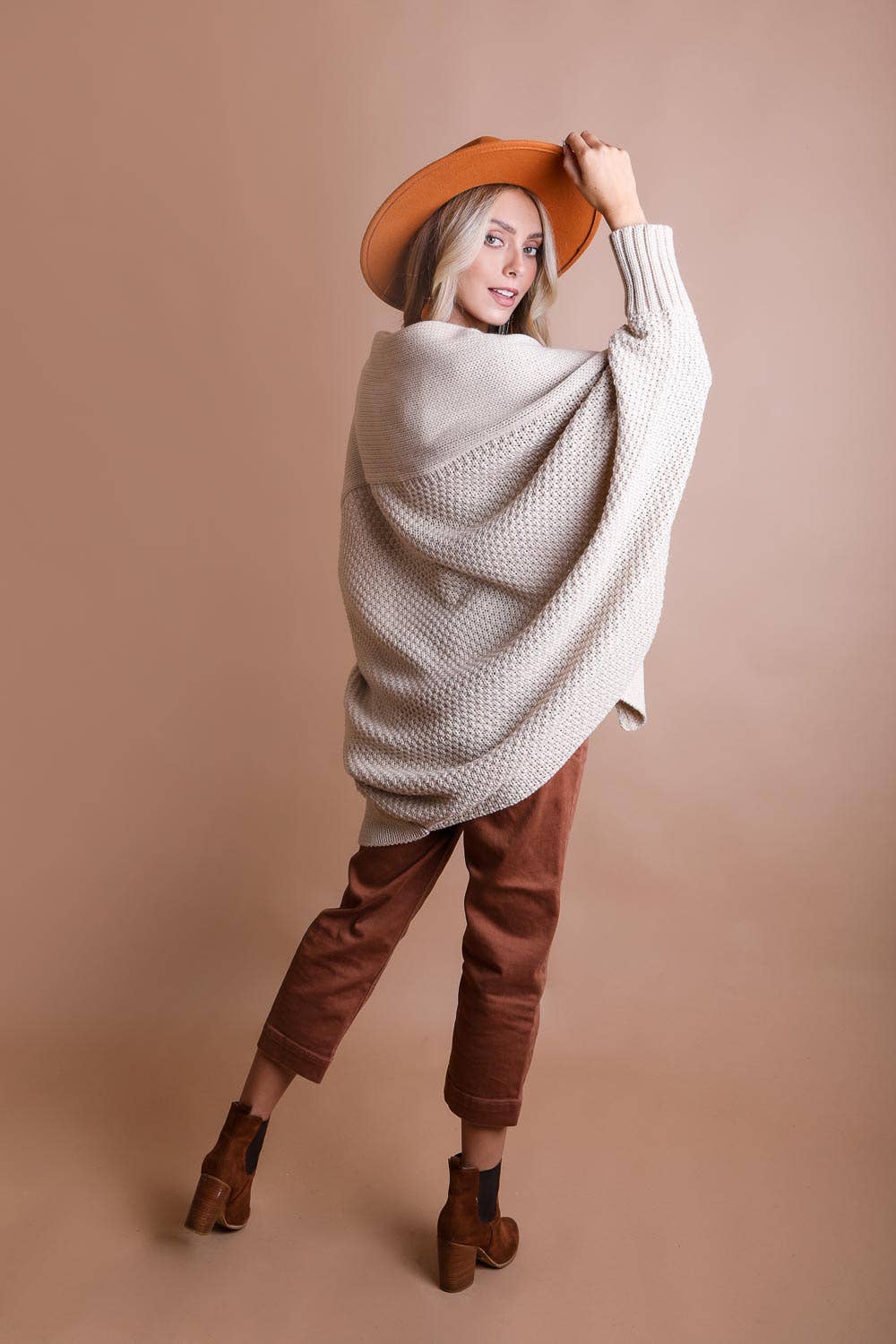 Bat Sleeve Knit Cardigan