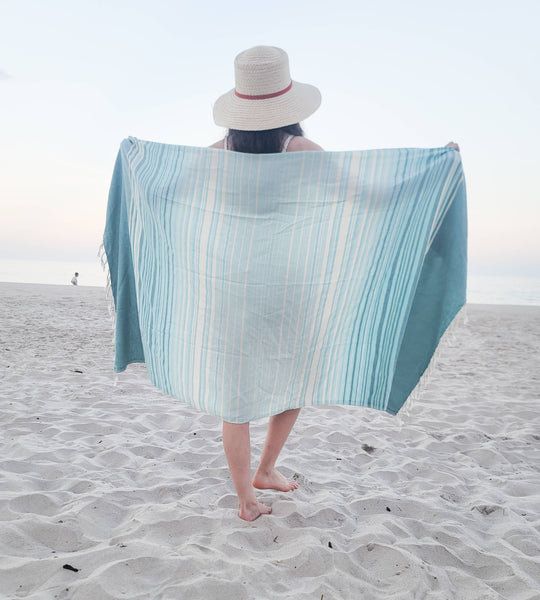 Tegula Turkish Towel | Sand Free Beach Towel |Jacquard Woven