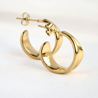 Vintage Wide Sculptural Hoops