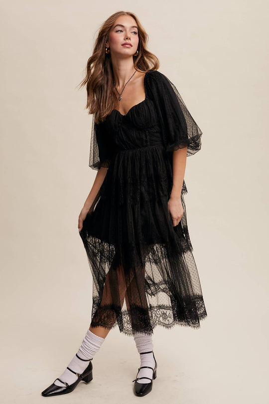 Romantic Lace Midi Dress
