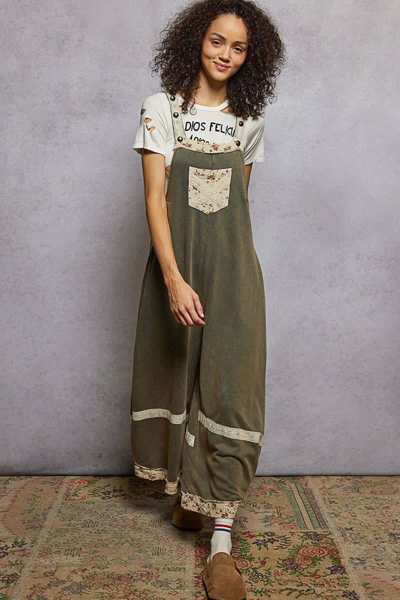 Vintage Wash Terry Overalls