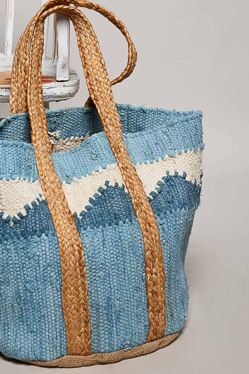 Multi Wave Handwoven Tote Bags