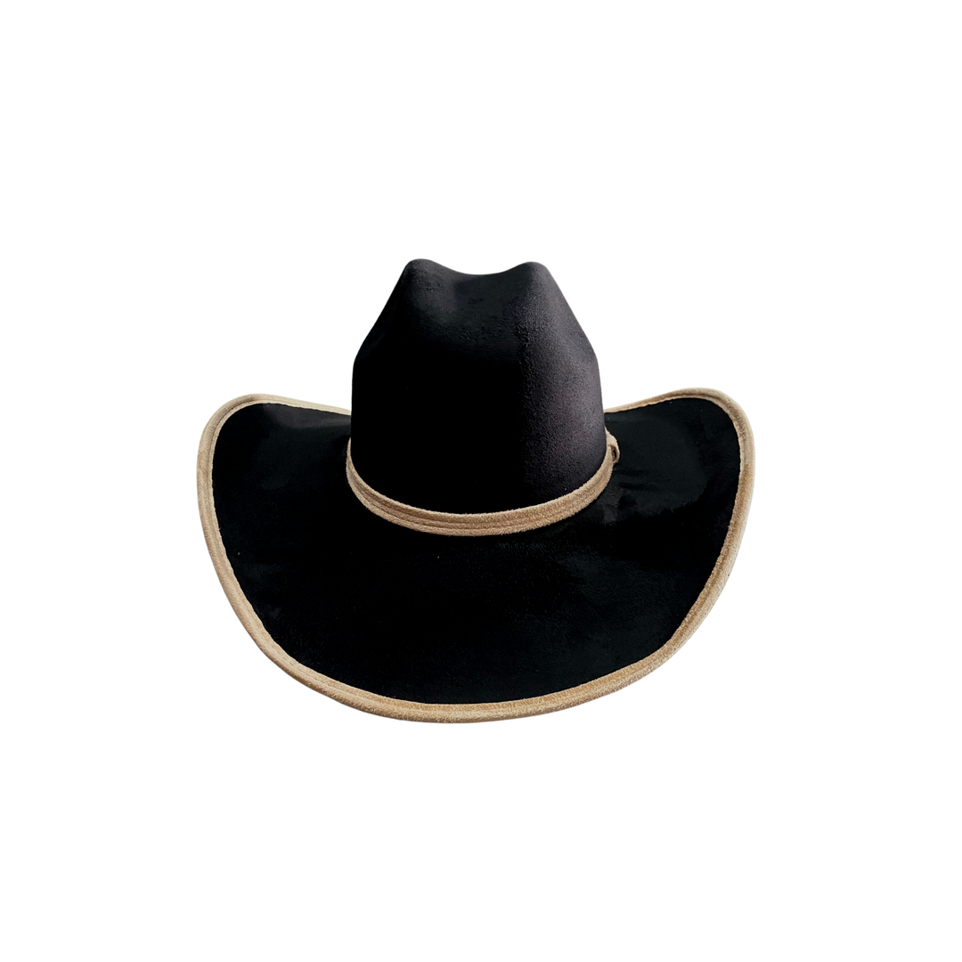 Vegan Suede Western Cowboy Hat