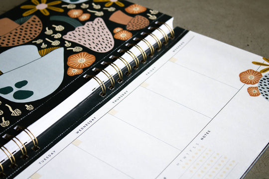 Mushroom Bloom 2-Year Undated Productivity Desk Planner