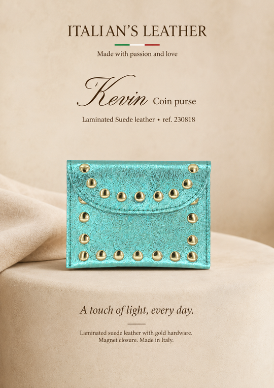 Leather Wallet with Studs