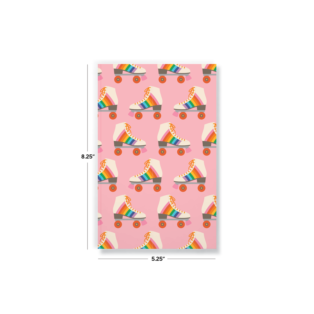 Rollerskates Layflat Notebook