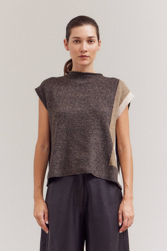 Knit Gradient Sleeveless Sweater