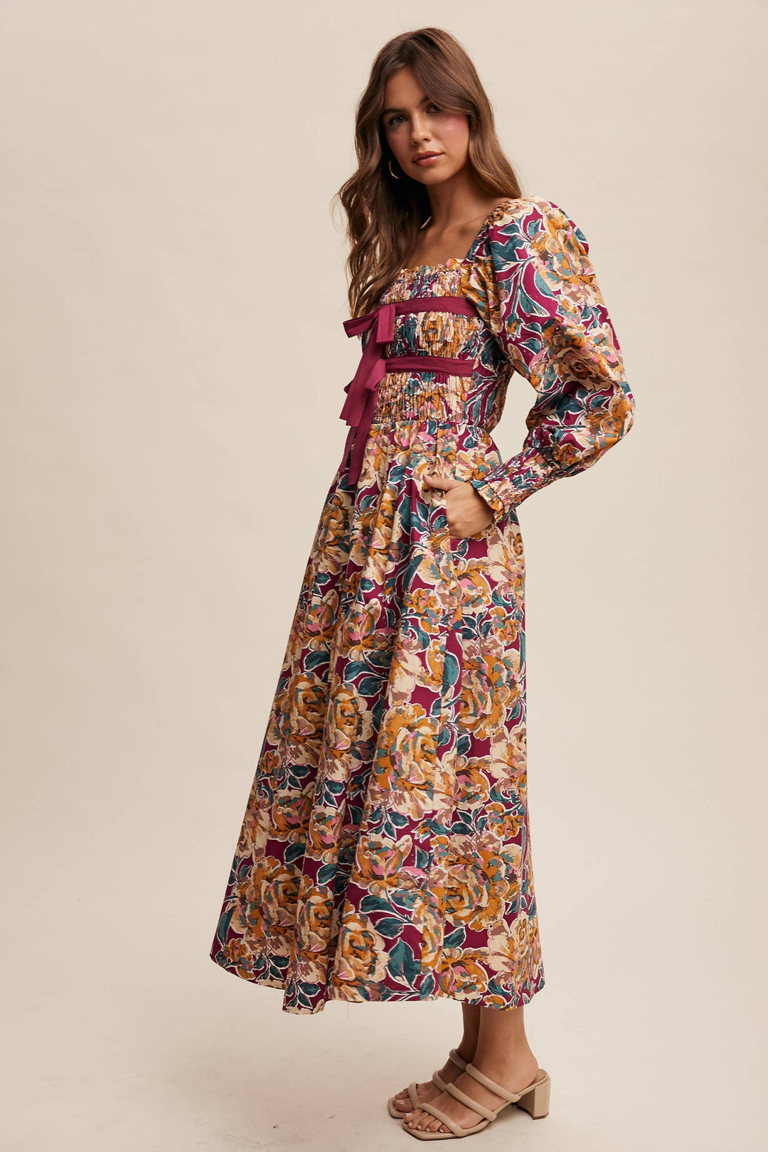 Floral Smocked Maxi Dress