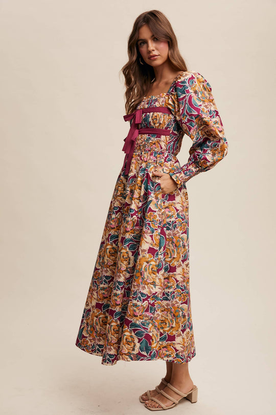 Floral Smocked Maxi Dress