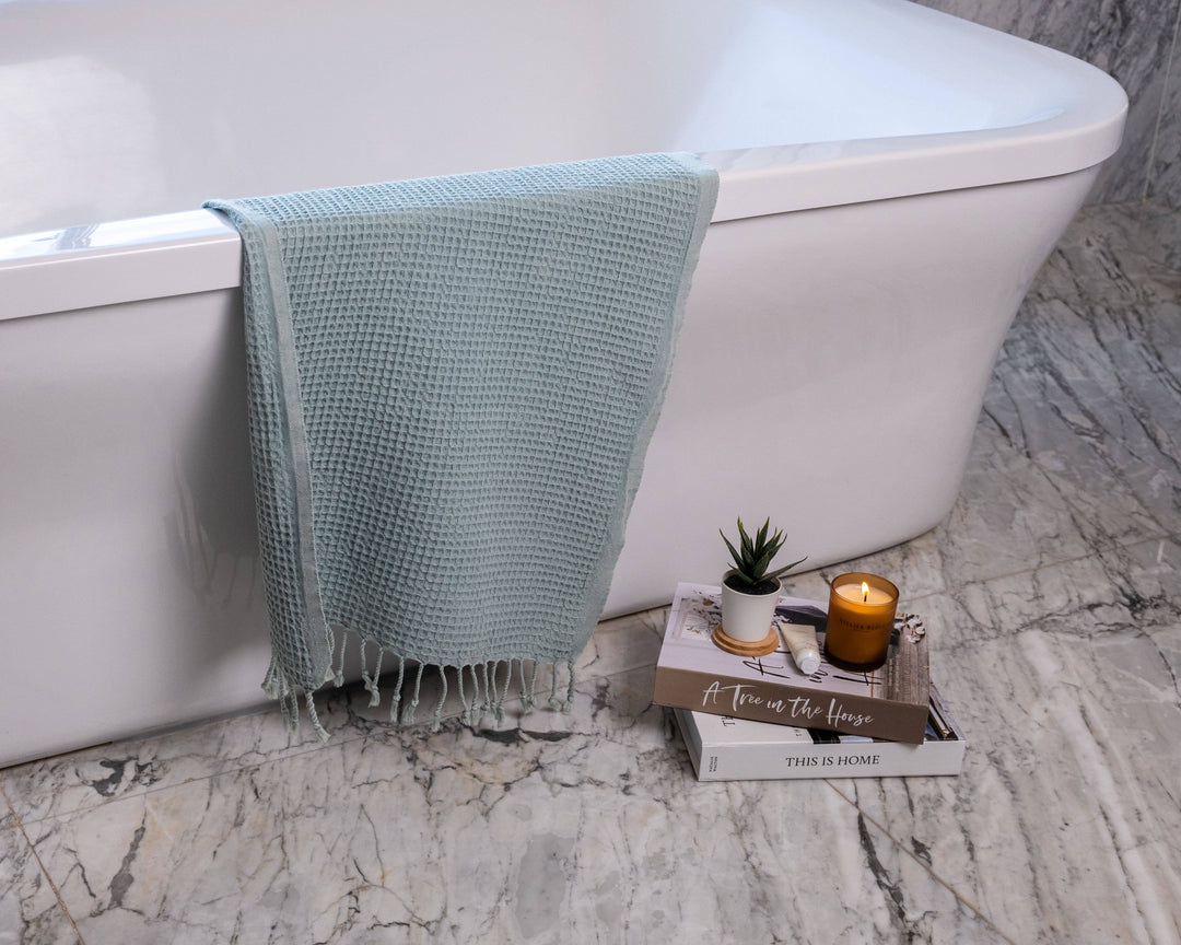 Stonewashed Waffle Turkish Towel