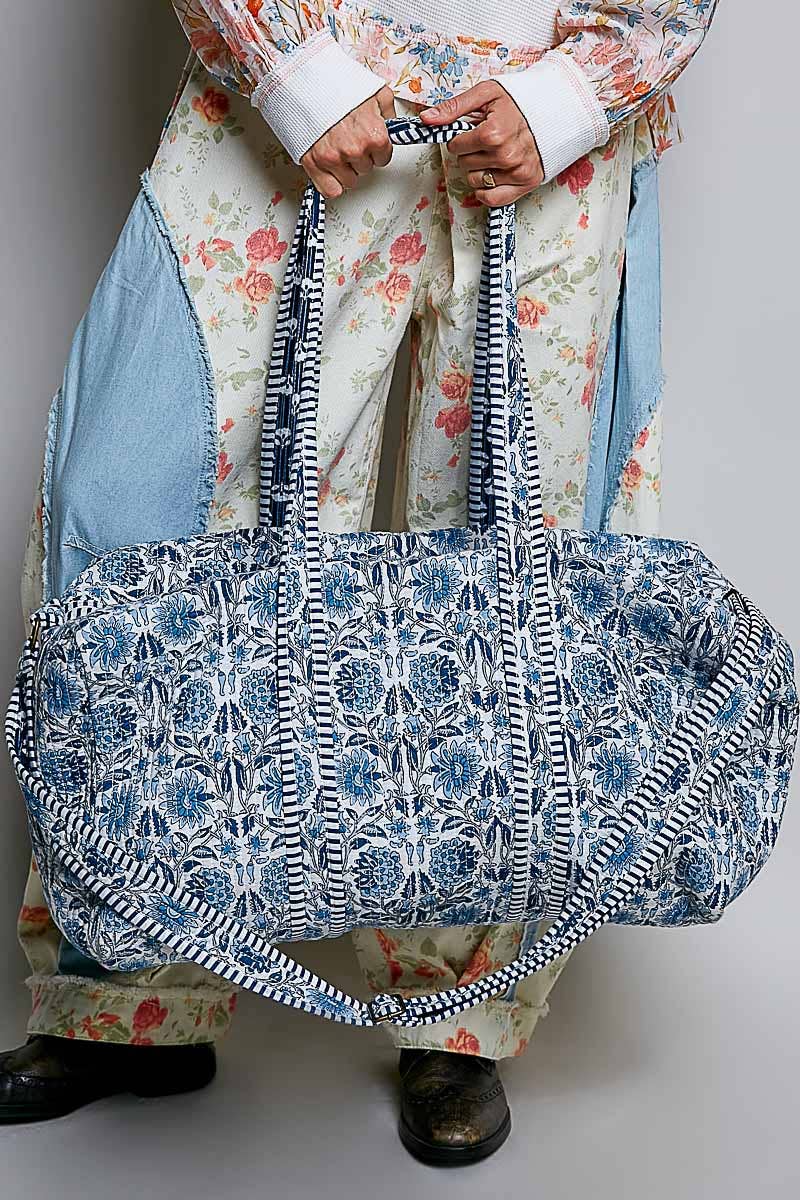 Front Pocket Quilted Adjustable Strap Duffel Bags