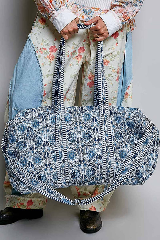 Front Pocket Quilted Adjustable Strap Duffel Bags
