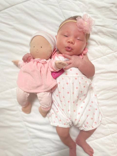 Cherub Baby Girl with Pink Dress