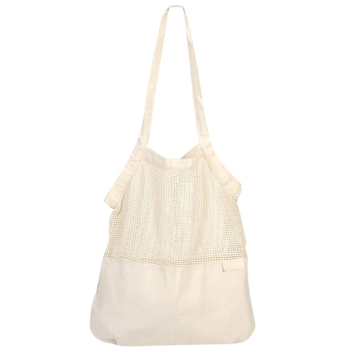 Organic Cotton Solid and Mesh Shopping Bag