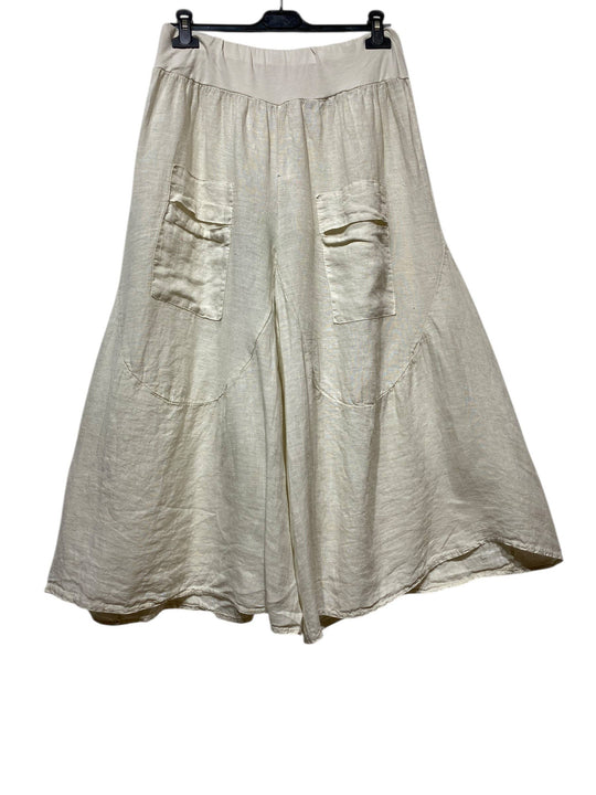 Wide Leg Linen Capris