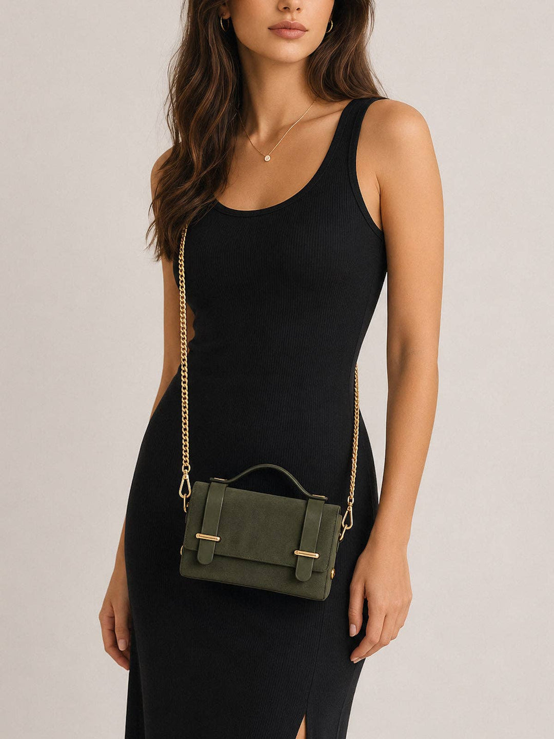 Genuine Italian Suede Mini Clutch
