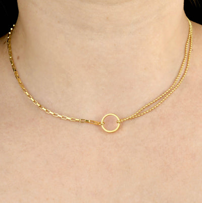 Waterproof Asymmetrical Circle Choker