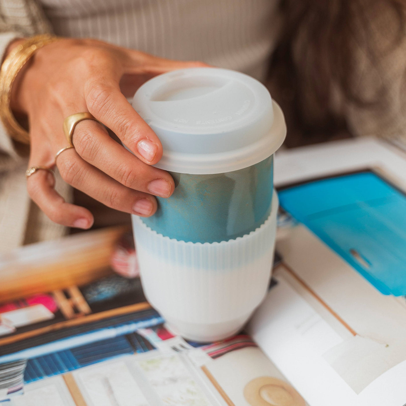 Lagoon Ceramic Travel Cup 16oz