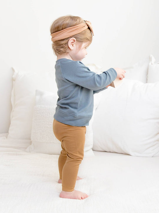 Organic Baby and Kids Portland Pullover in Harbor