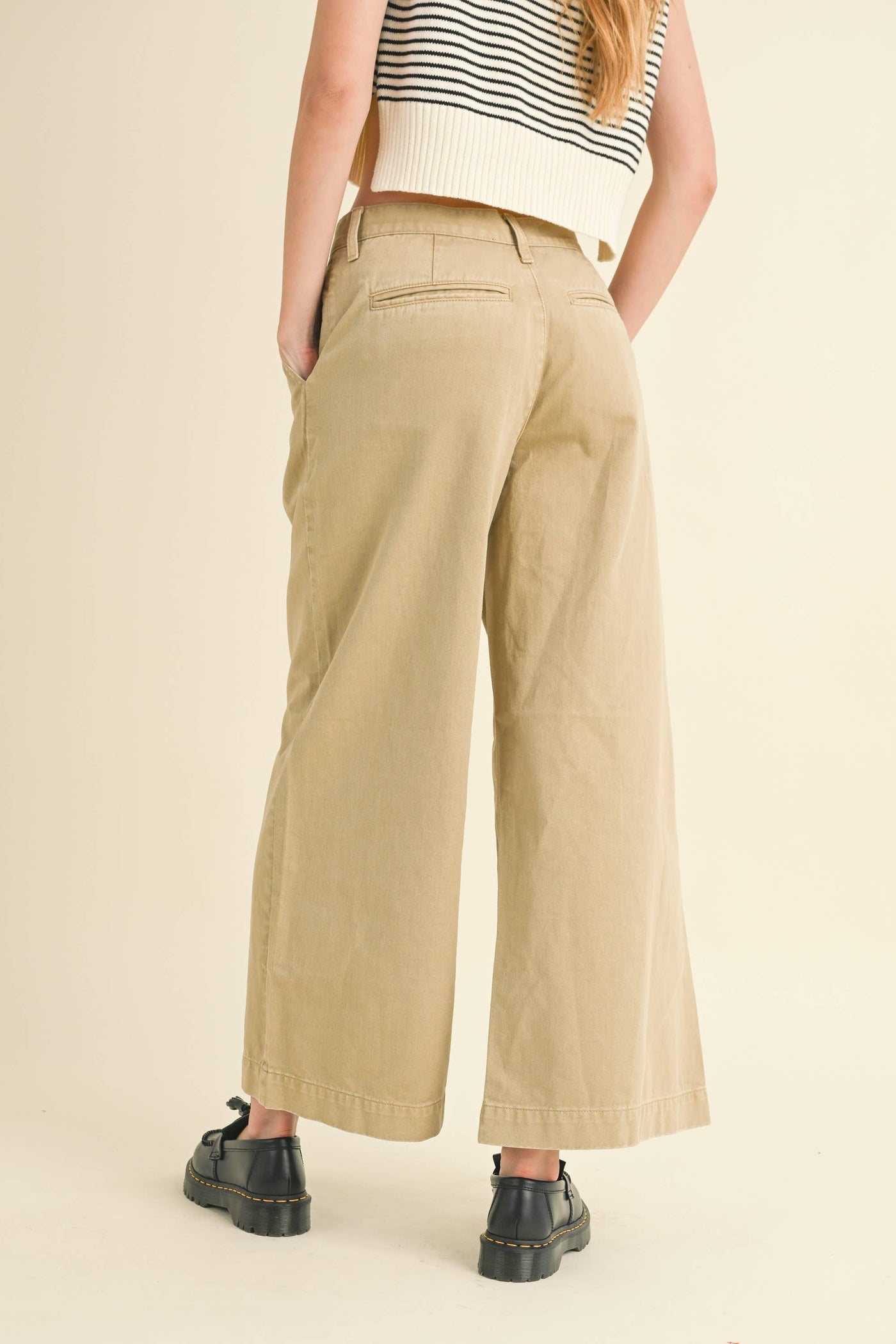 Casual Wide Leg Cotton Pants