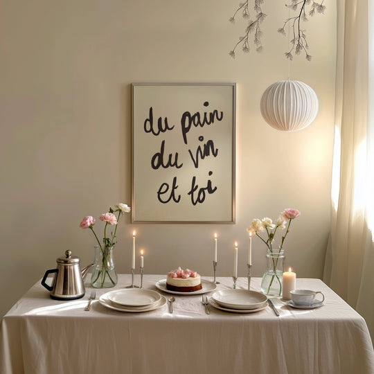 Du Pain Du Vin And You Handwritten Print