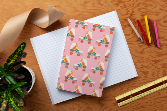 Rollerskates Layflat Notebook