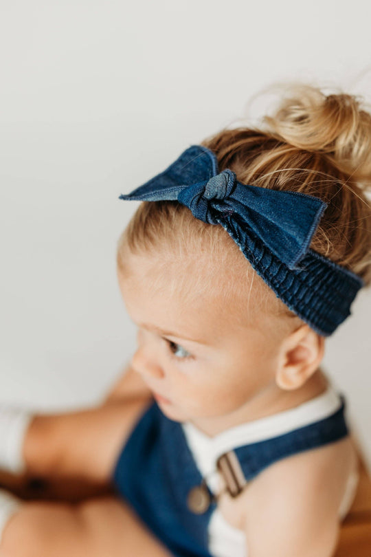 Denim Denim Smocked Headband