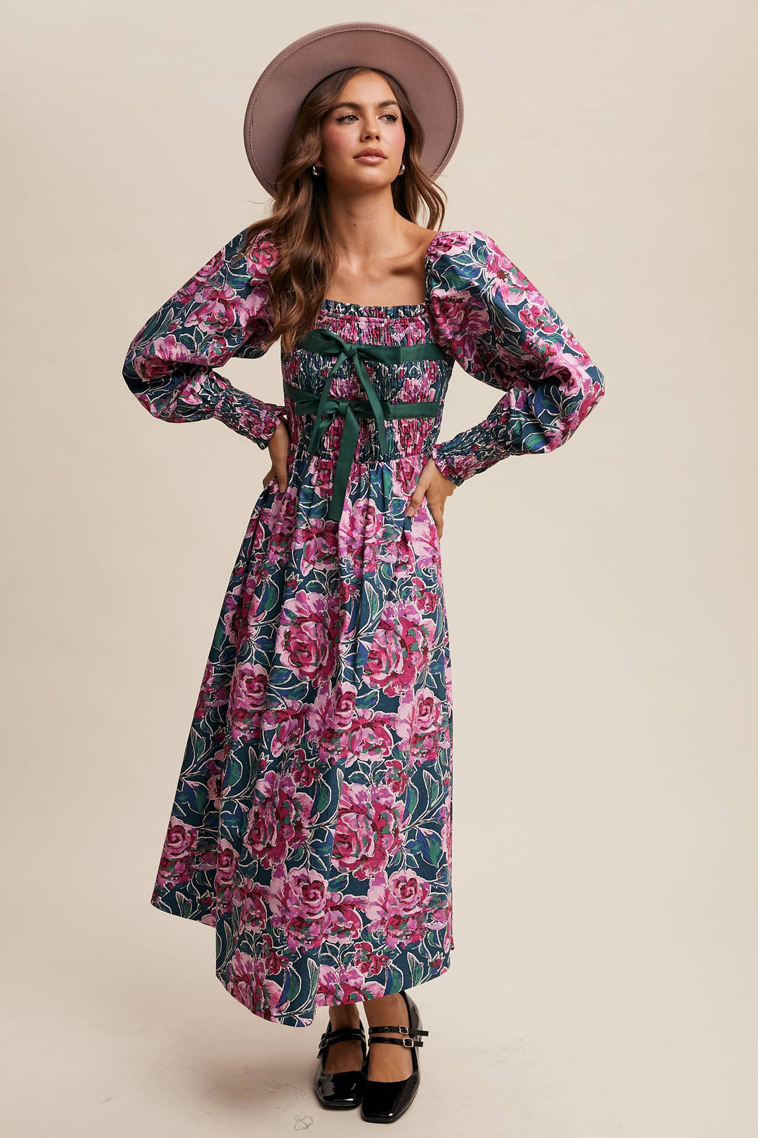 Floral Smocked Maxi Dress