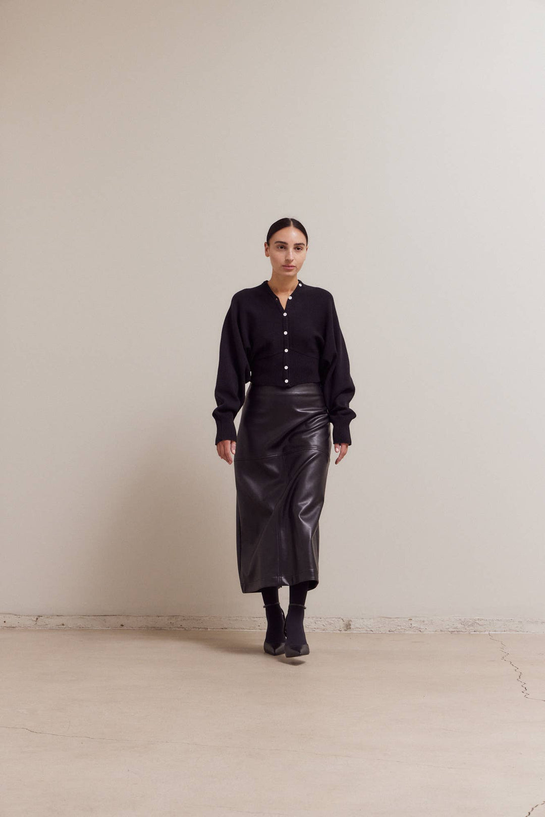 Fitted Black Cardigan