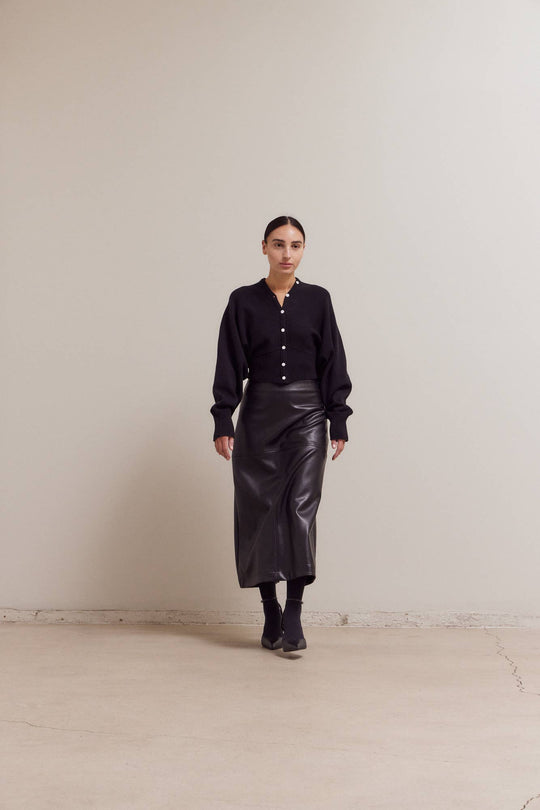 Fitted Black Cardigan