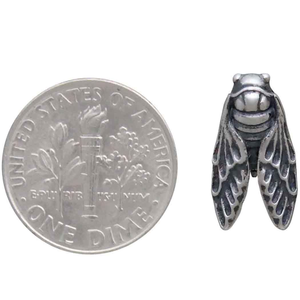 Sterling Silver Cicada Post Earrings