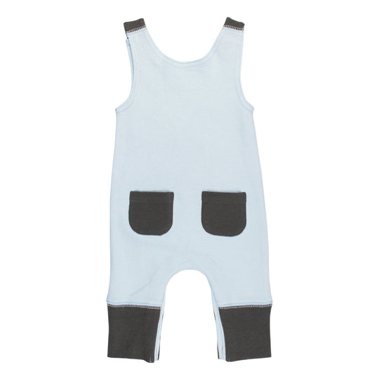Organic Appliqué Harem Romper in Little Airplane